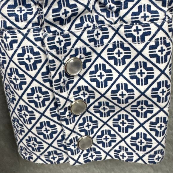 Ely Cattlemen Men's Western Shirt Pearl Snap Button Up Blue White Size L Rugged - Picture 9 of 9